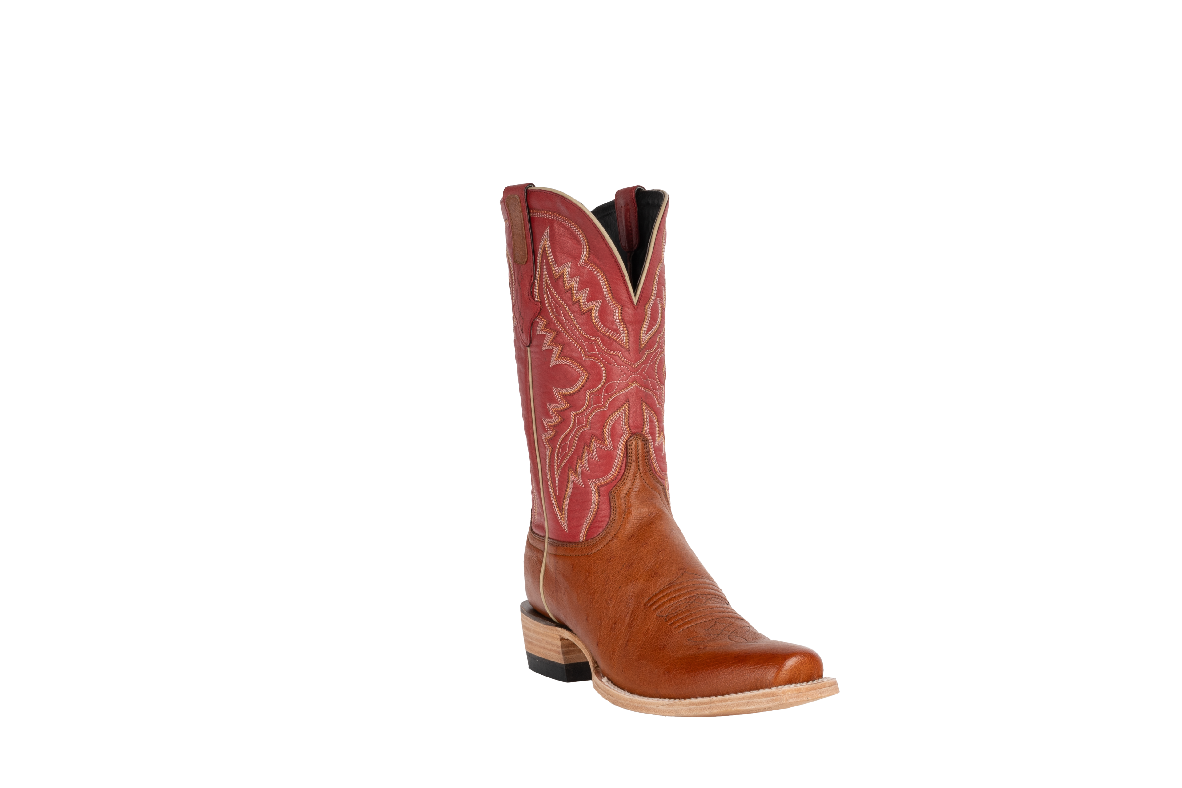 Smooth Ostrich Cognac - Cutter Toe