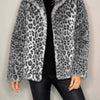 Leopard Print Faux Fur Coat