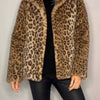 Leopard Print Faux Fur Coat