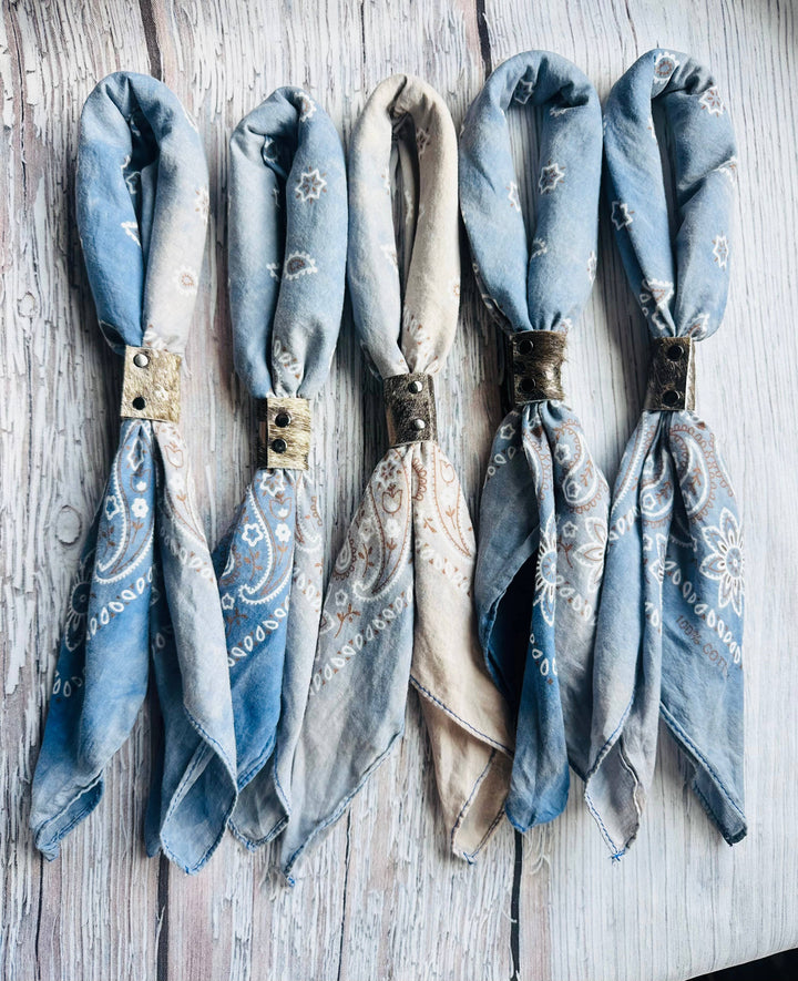 Denim Hues Hand Dyed Bandanas