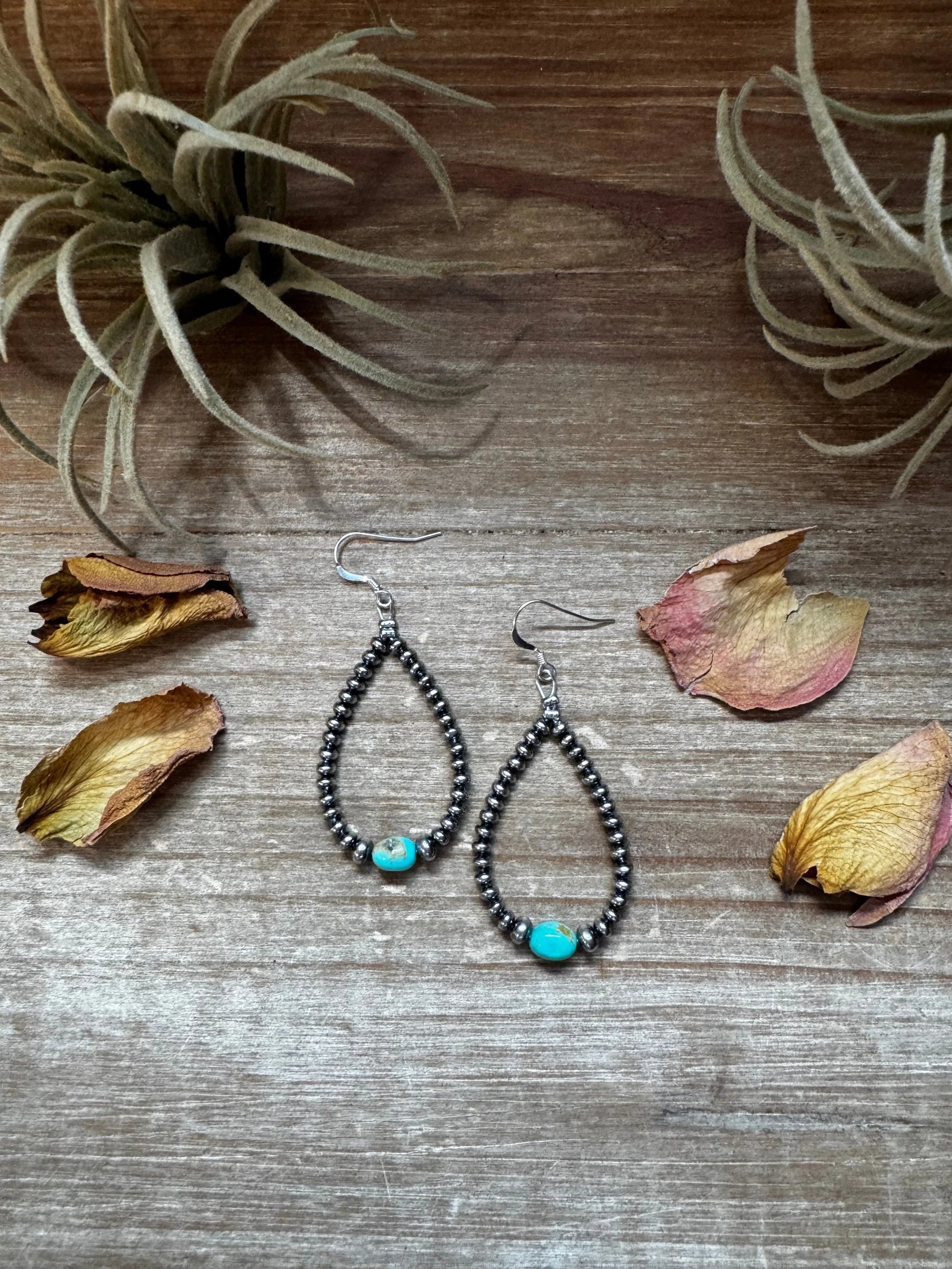 Sleeping Beauty Turquoise Teardrop Earrings