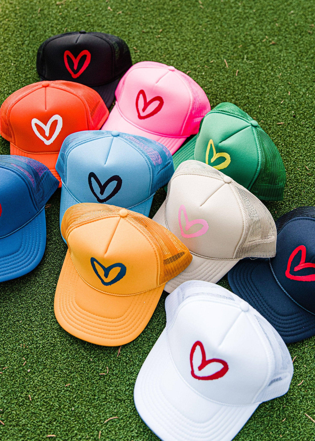 Imperfect Heart Trucker Hat - Classic Colorways: Navy/Red