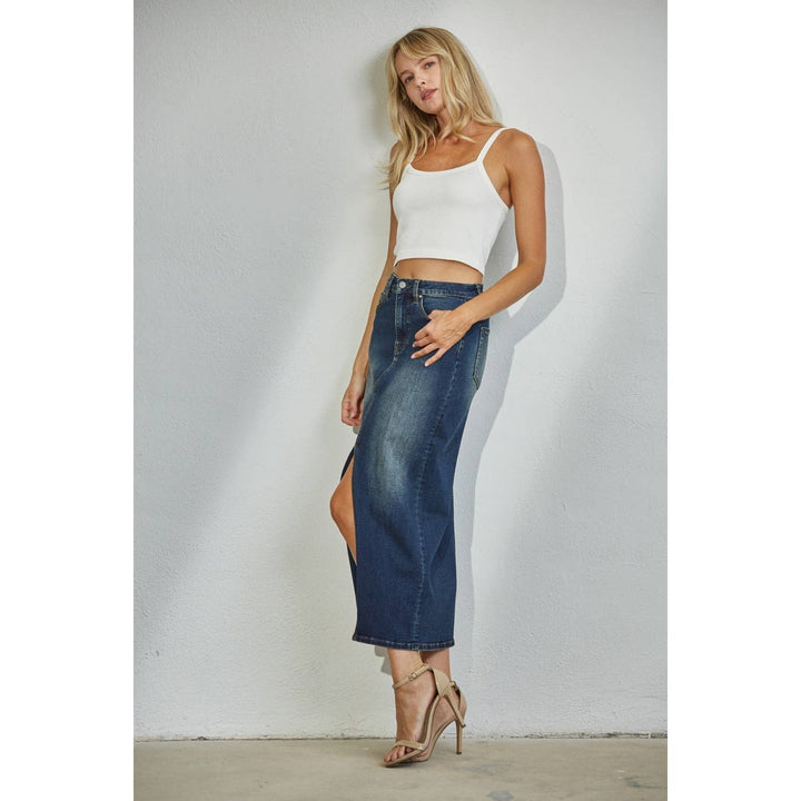 Midi With Front Slit Skirt: Rafferty