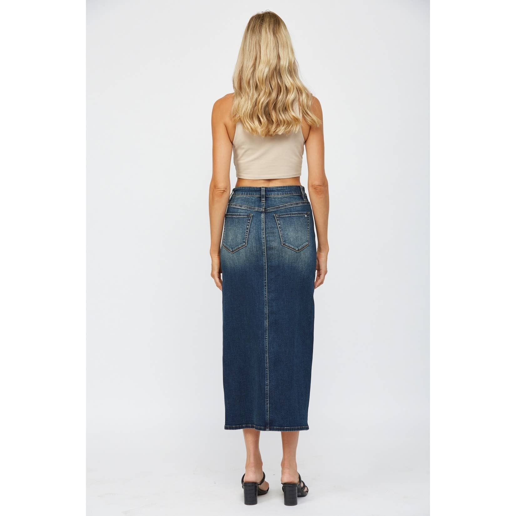 Midi With Front Slit Skirt: Rafferty