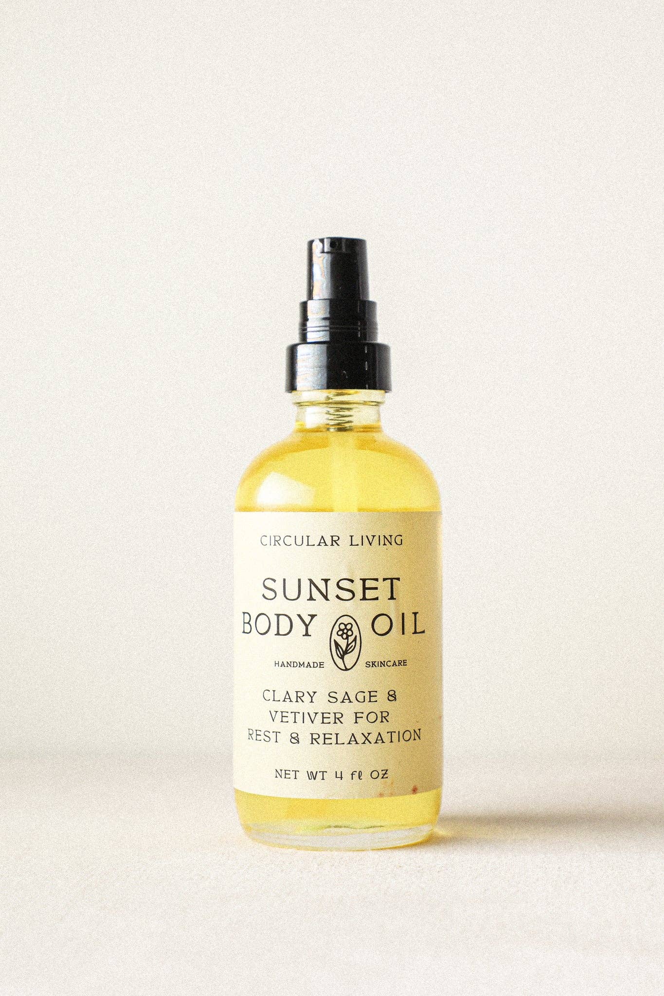 Sunset Body Oil, Clary Sage & Vetiver: Travel Size 2 fl oz