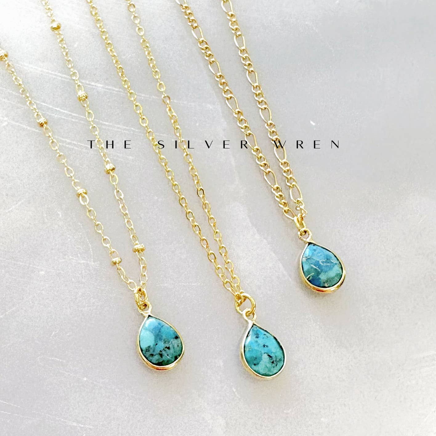 Cori Turquoise Drop Necklace: Gemma / 16 inch