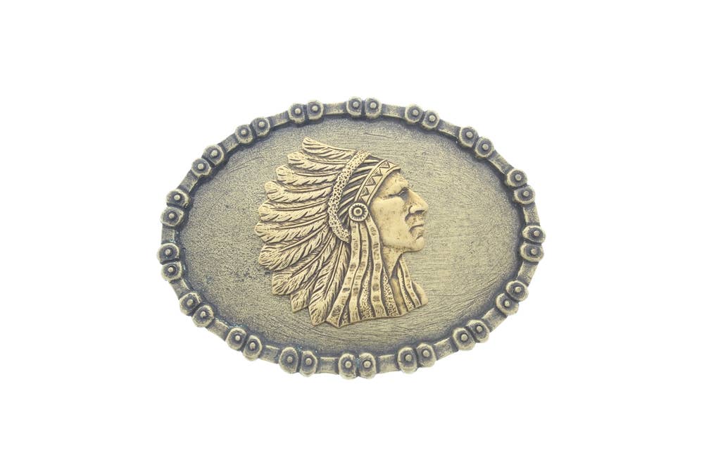 Indian Chief Belt Buckle