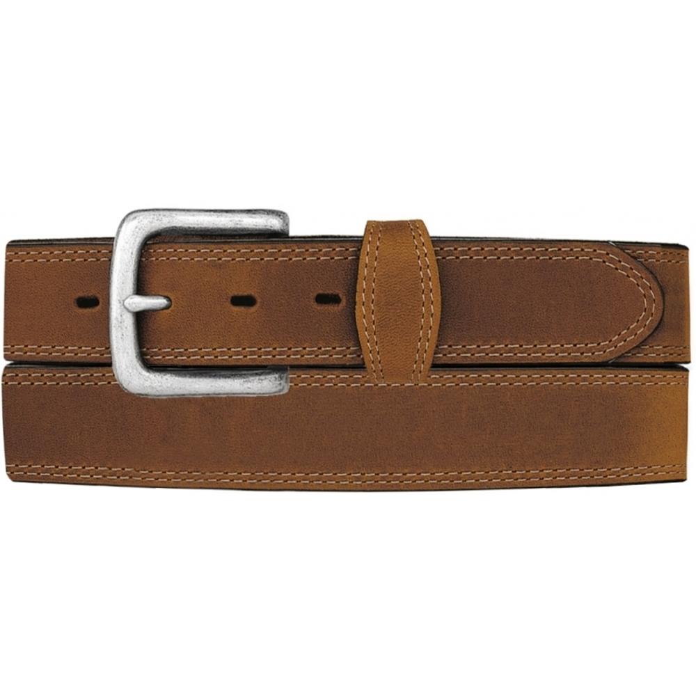 Brown Basic Double Stitch Belt