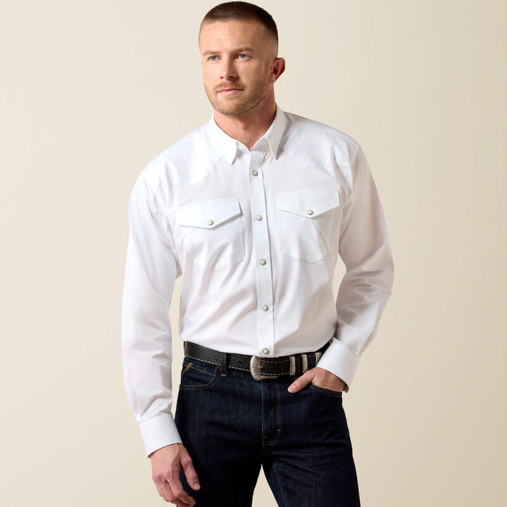 Ariat Lightweight Twill Classic Fit Shirt White
