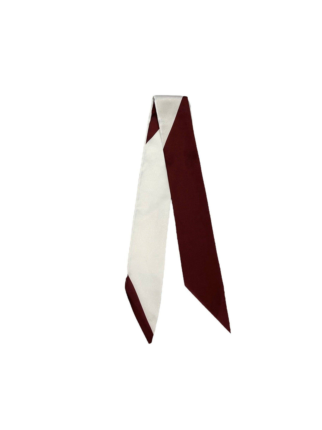 Twilly Scarf (MAROON/WHITE)
