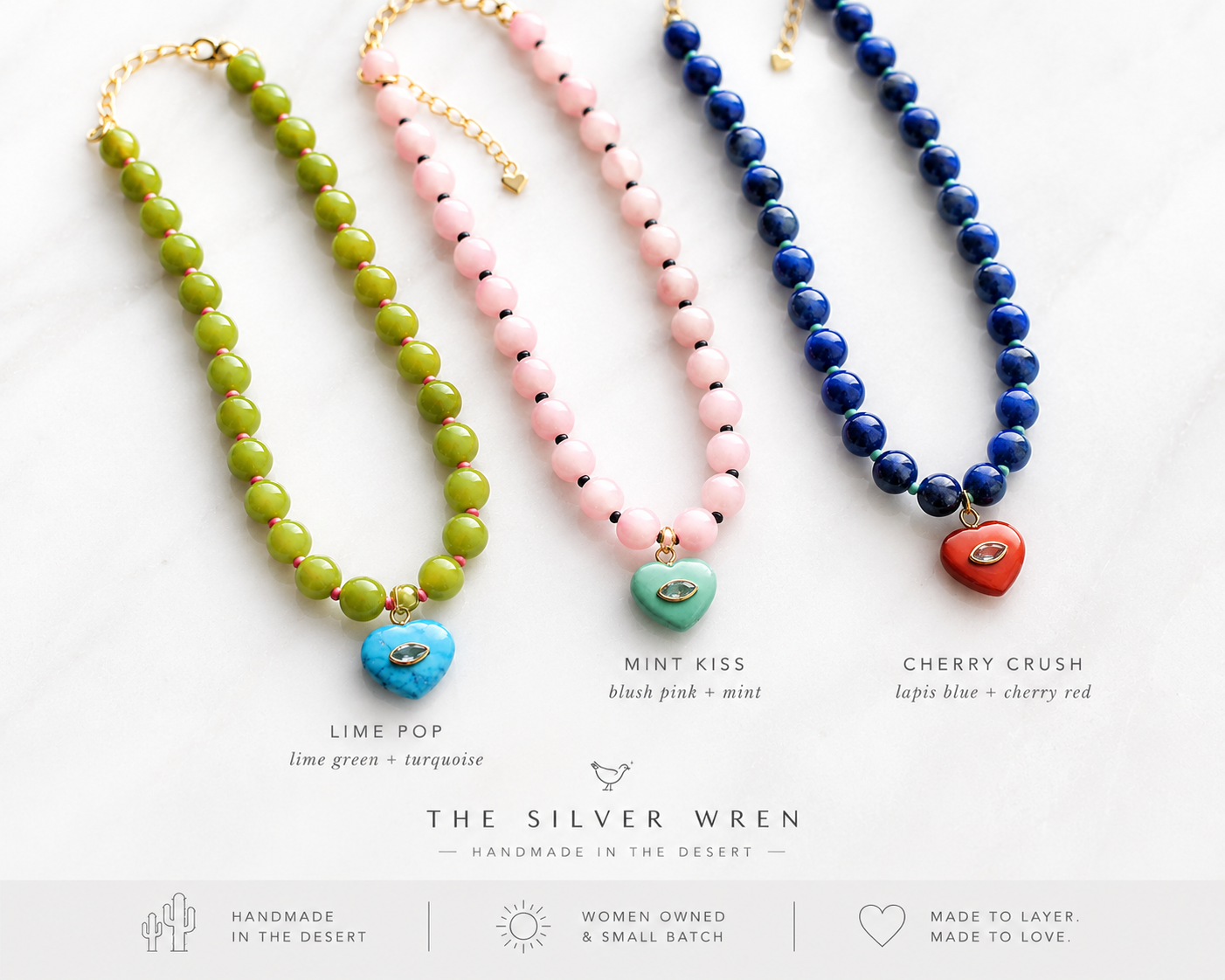 Candy Heart Beaded Necklace