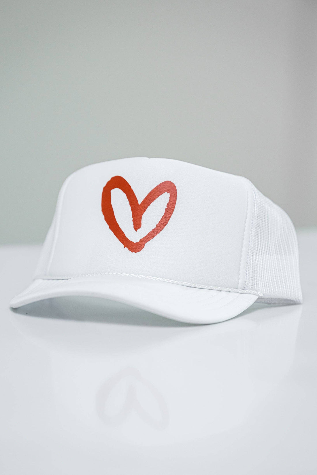 Imperfect Heart Trucker Hat - Classic Colorways: Navy/Red