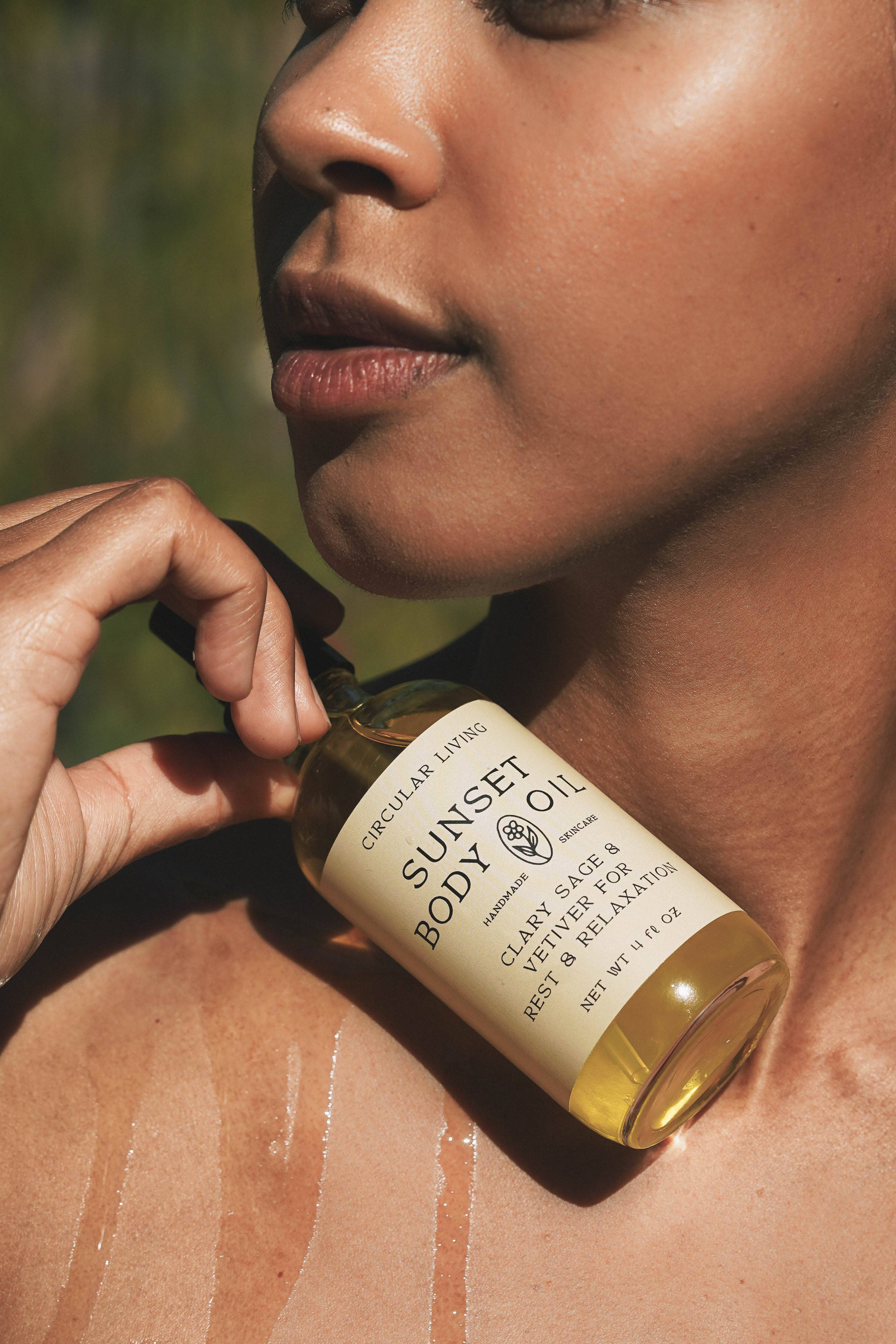 Sunset Body Oil, Clary Sage & Vetiver: Travel Size 2 fl oz