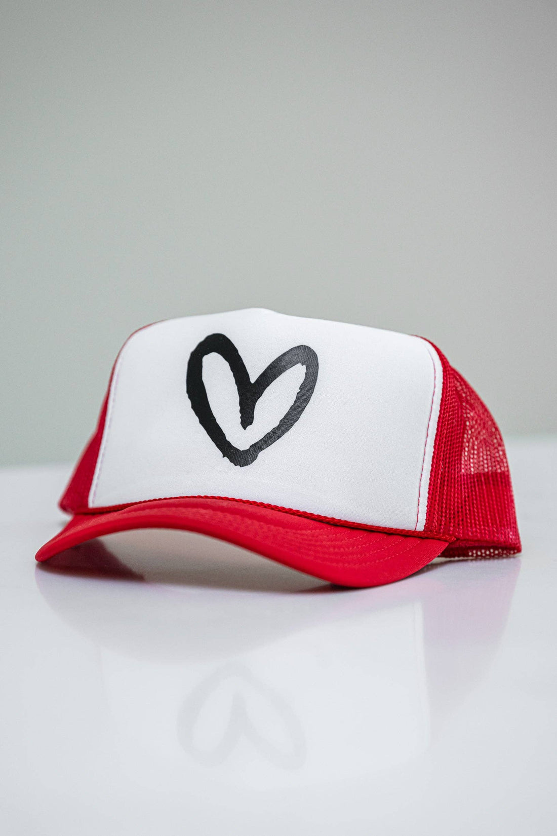 Imperfect Heart Trucker Hat - Classic Colorways: Navy/Red