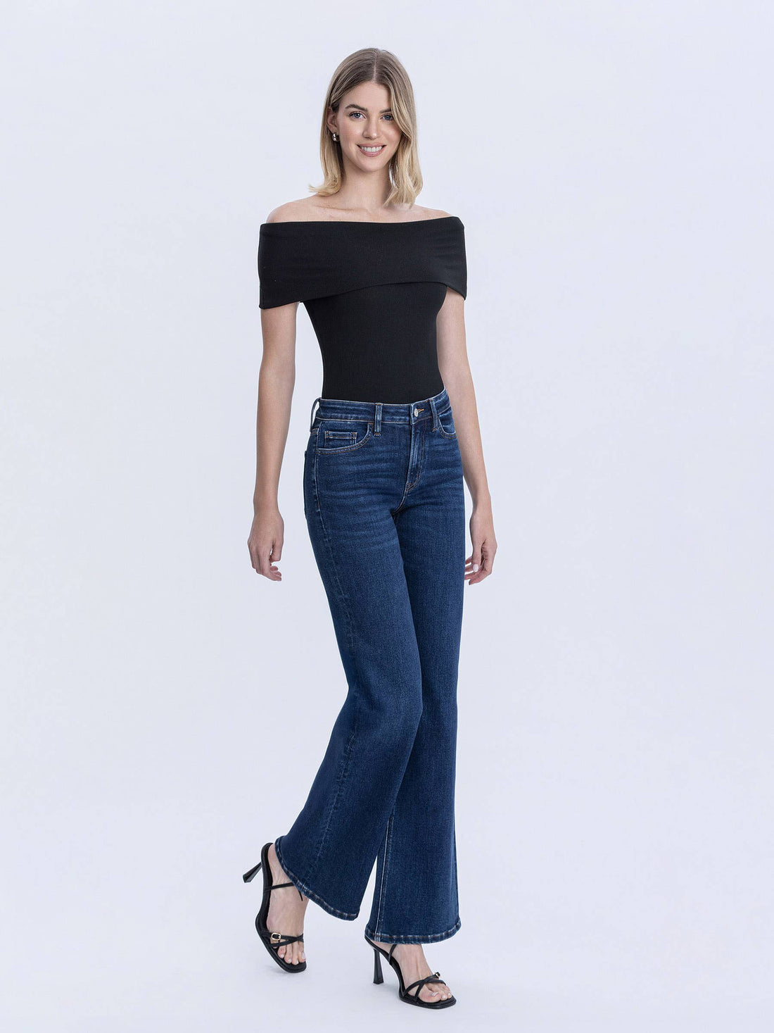 High Rise Dark Wash Vintage Flare Jeans