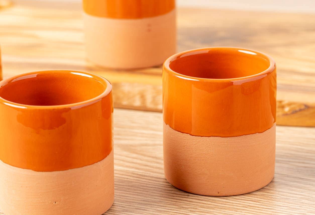 Moroccan Terracotta Cups: Cream
