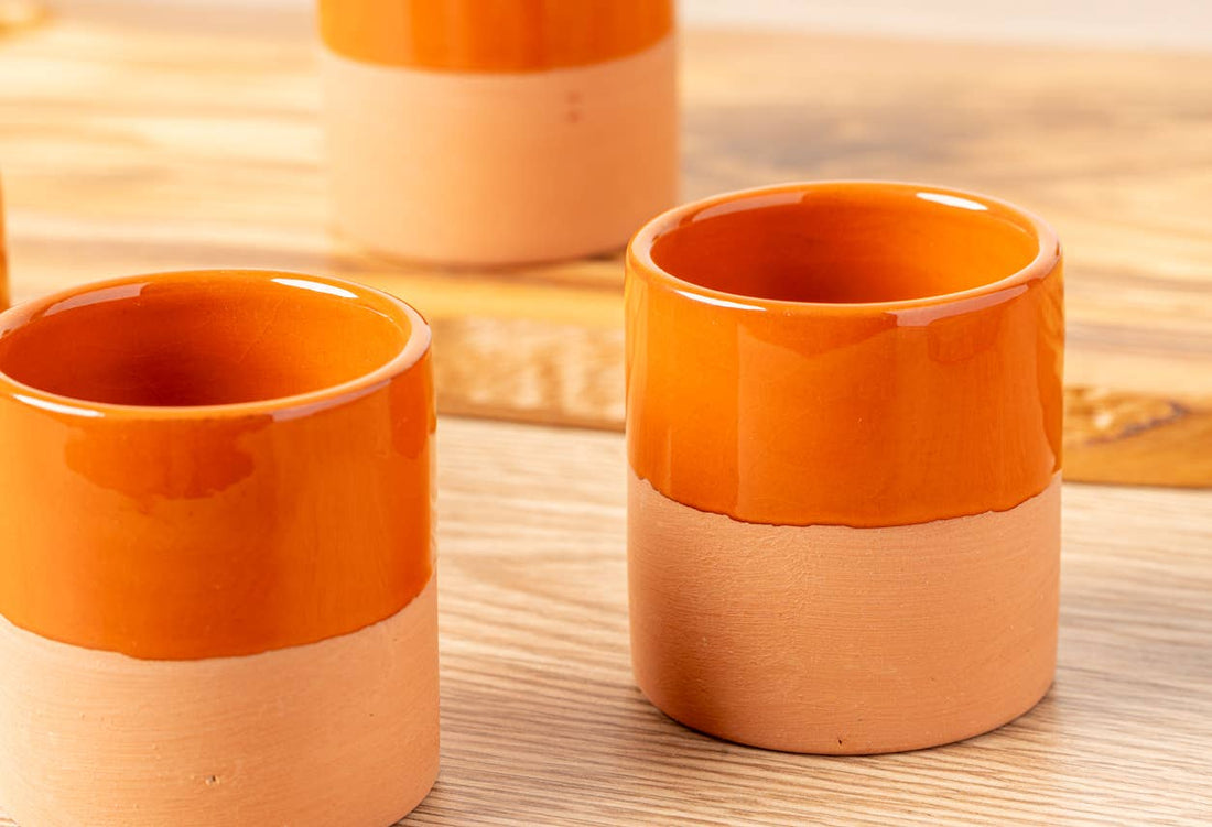 Moroccan Terracotta Cups: Cream