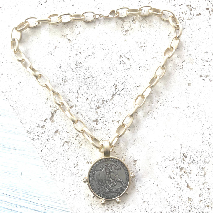 Horse Coin Pendant