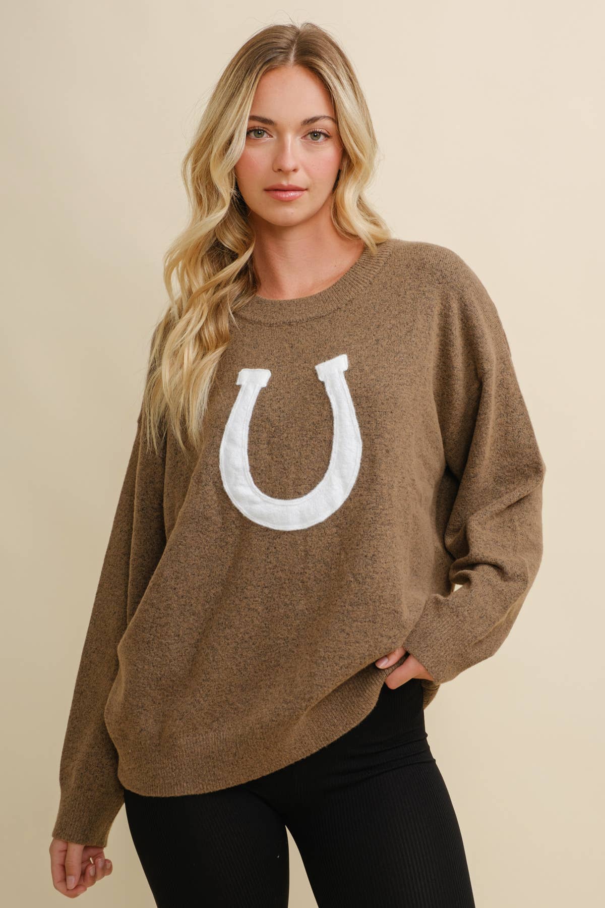 HORSE SHOE PULLOVER SWEATER