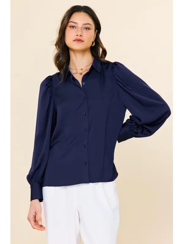Oxford Blue 3Q Button Down