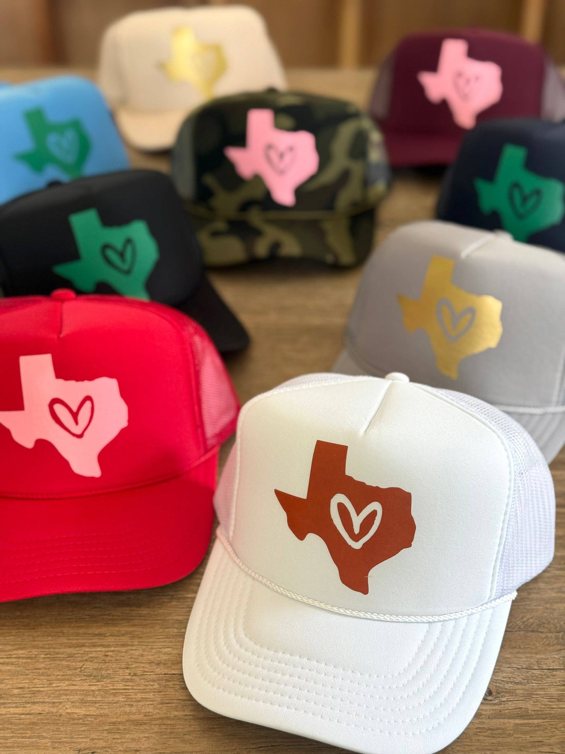 Heart of Texas Trucker: CAMO - PINK