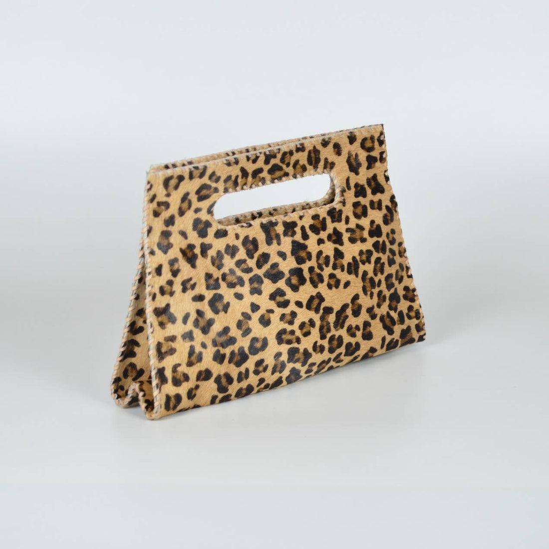 Mia Clutch Printed Hairon Leather: LEOPARD