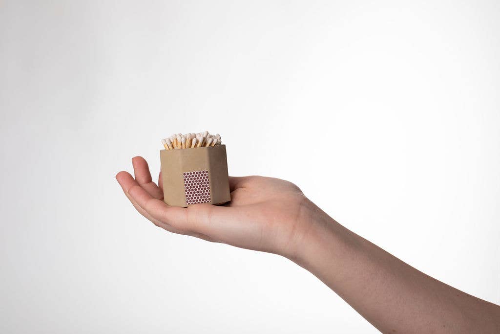 Concrete Match Holder – Modern Brights with 2-Inch Safety Matches