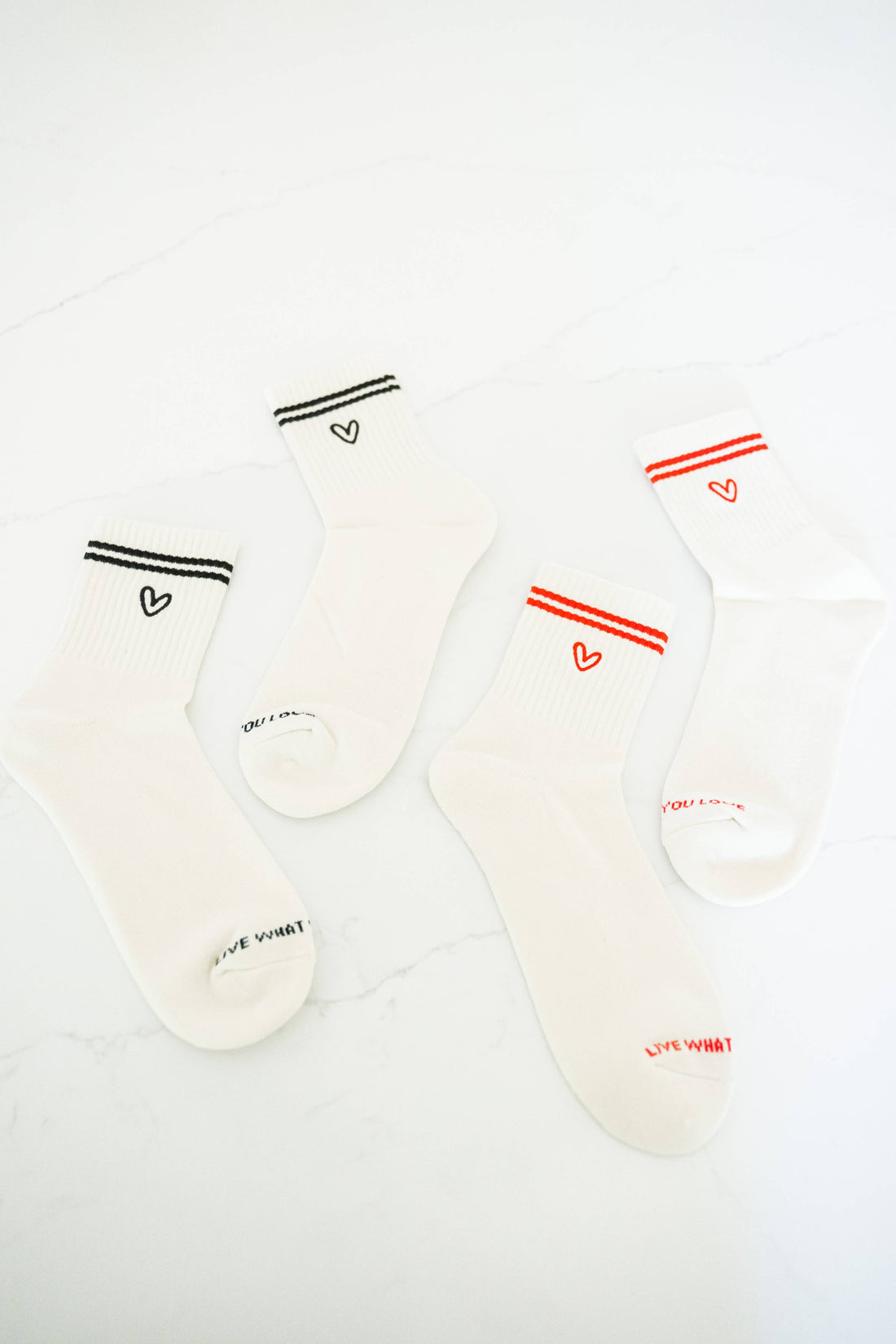 House of Shan "Shortie" Socks: Creme w/Black