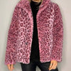 Leopard Print Faux Fur Coat
