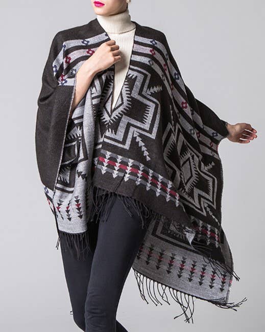 Wrap classic shawl: Brown