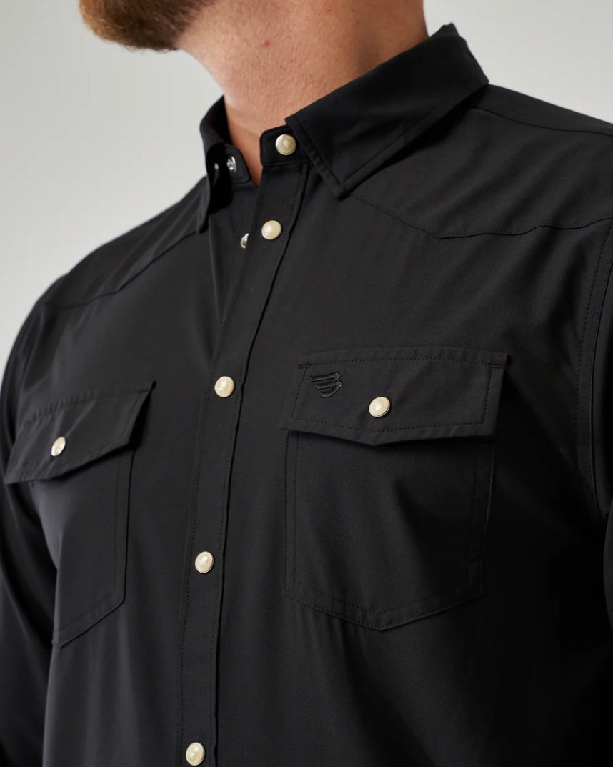 Burlebo Performance Western Shirt - Black