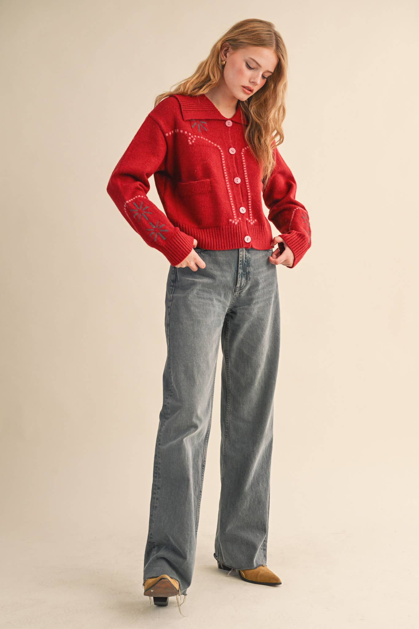 WESTERN DESIGN SWEATER CARDIGAN