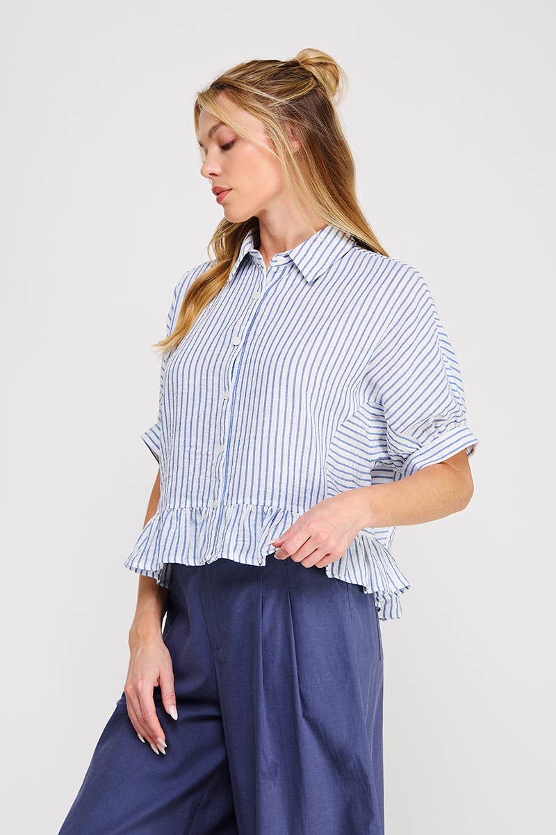 Button Down Top: Navy