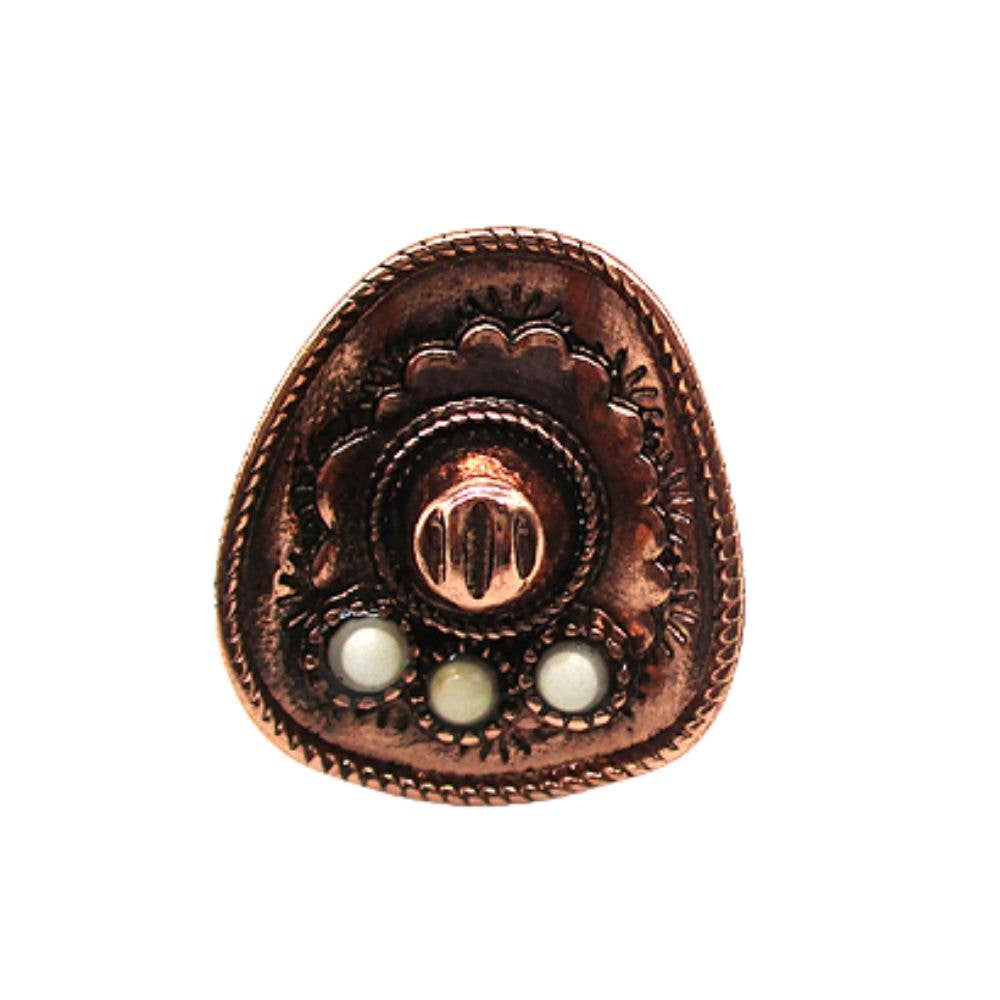 COWBOY HAT METAL RING, SR 0319: CBWT