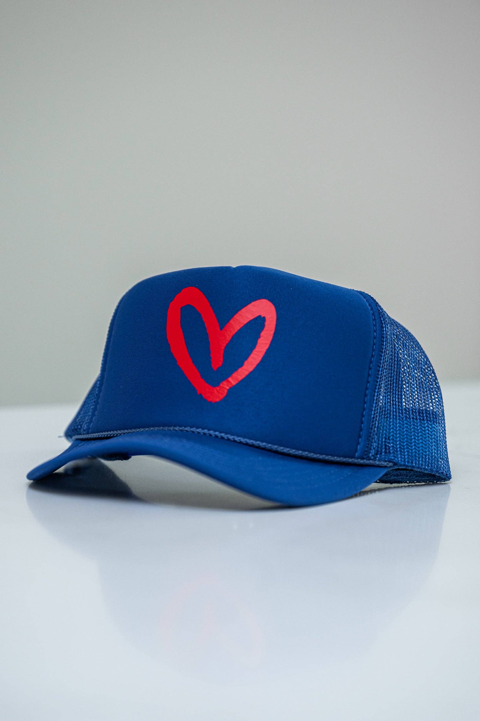Imperfect Heart Trucker Hat - Classic Colorways: Navy/Red