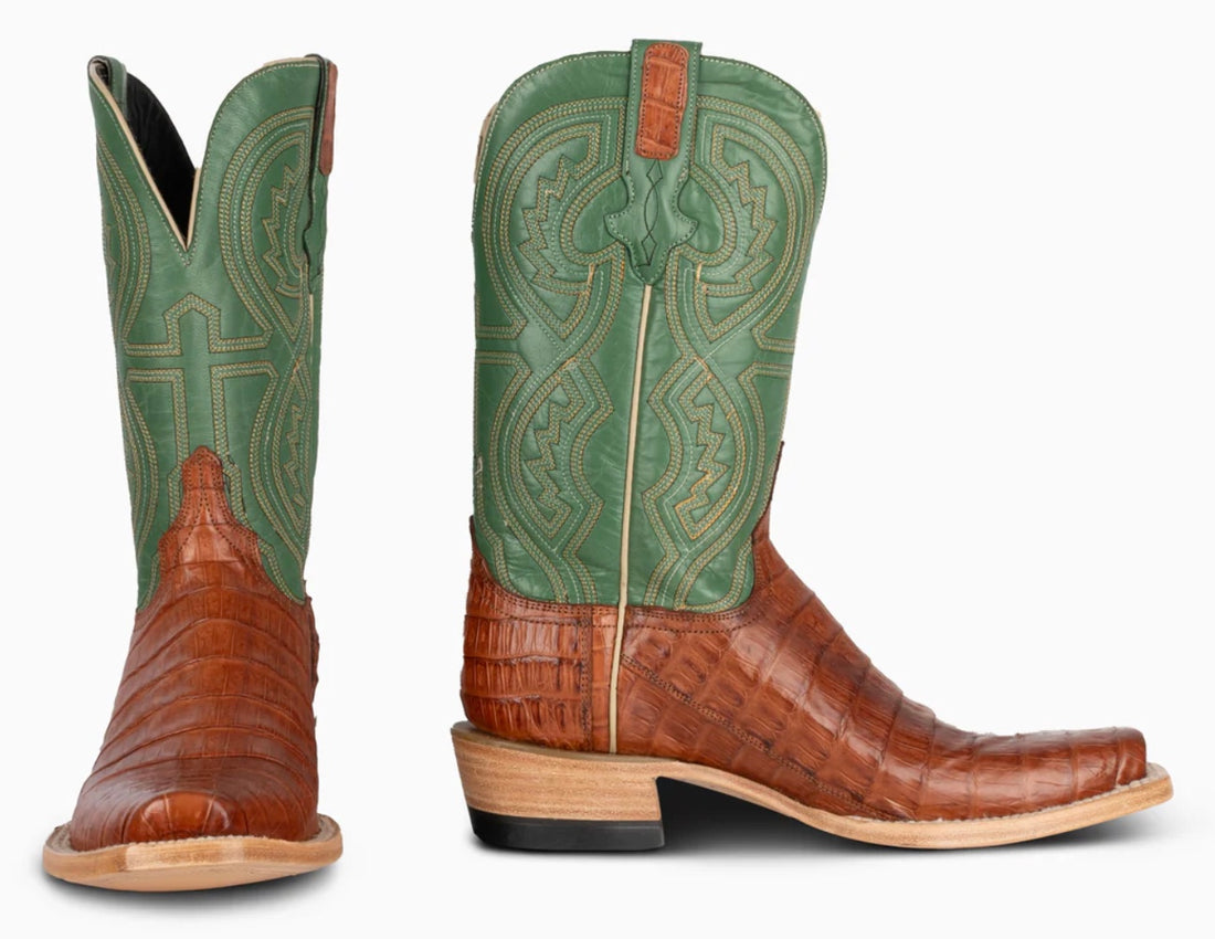 Resistol Boots Barnwood Caiman Tail Cutter Toe