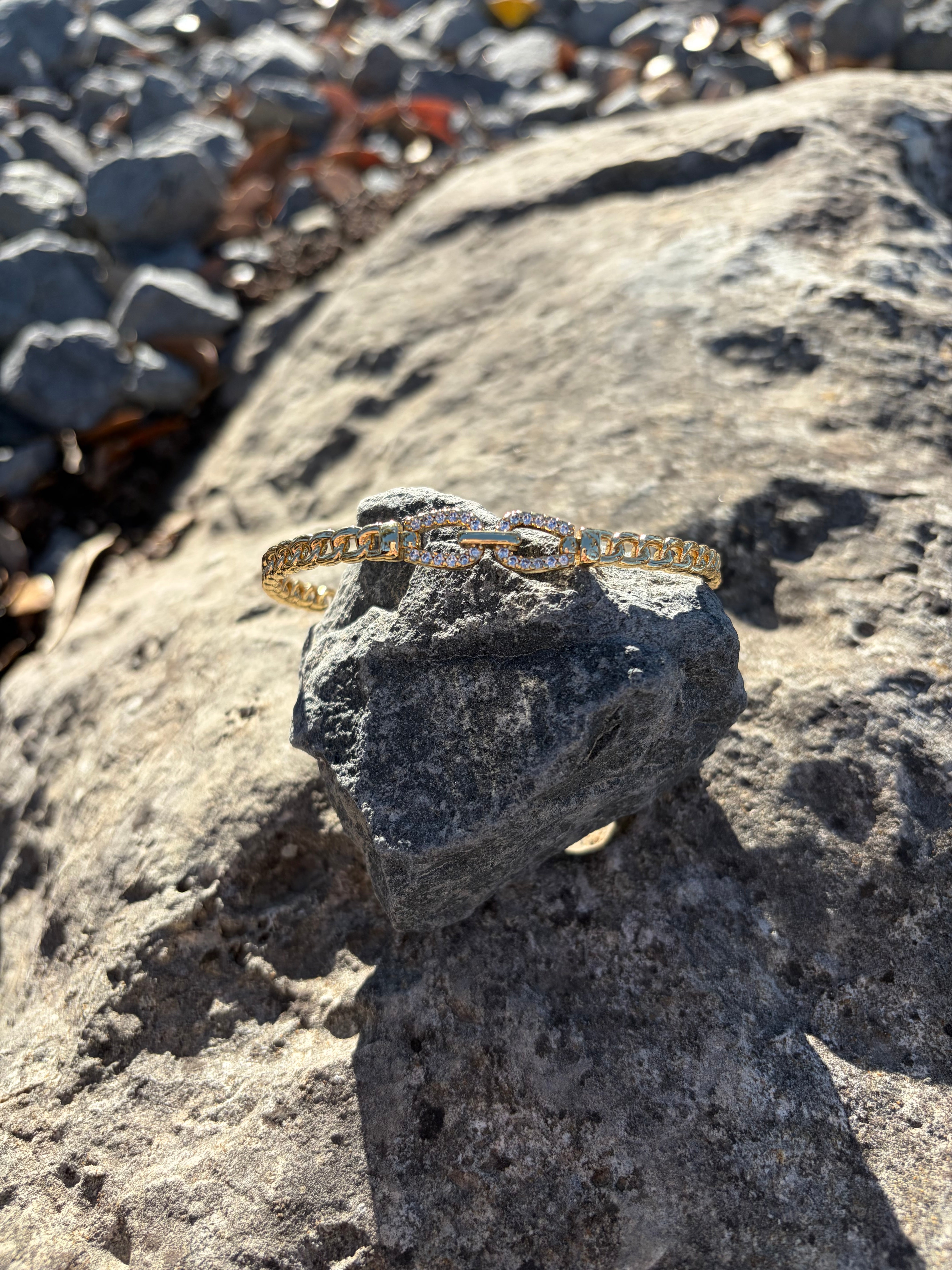 Horse Bit Chain Cuff Bracelet