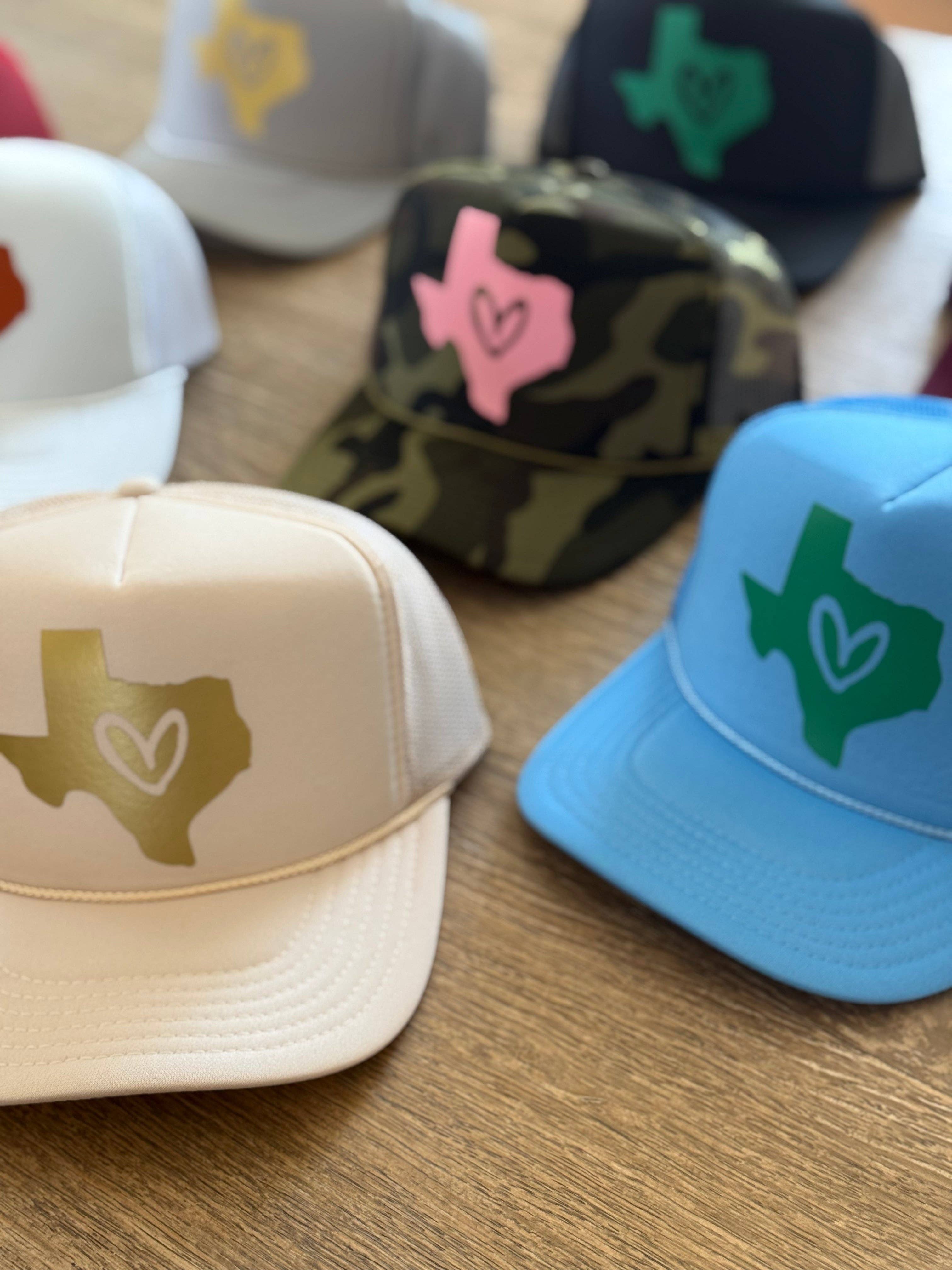 Heart of Texas Trucker: CAMO - PINK