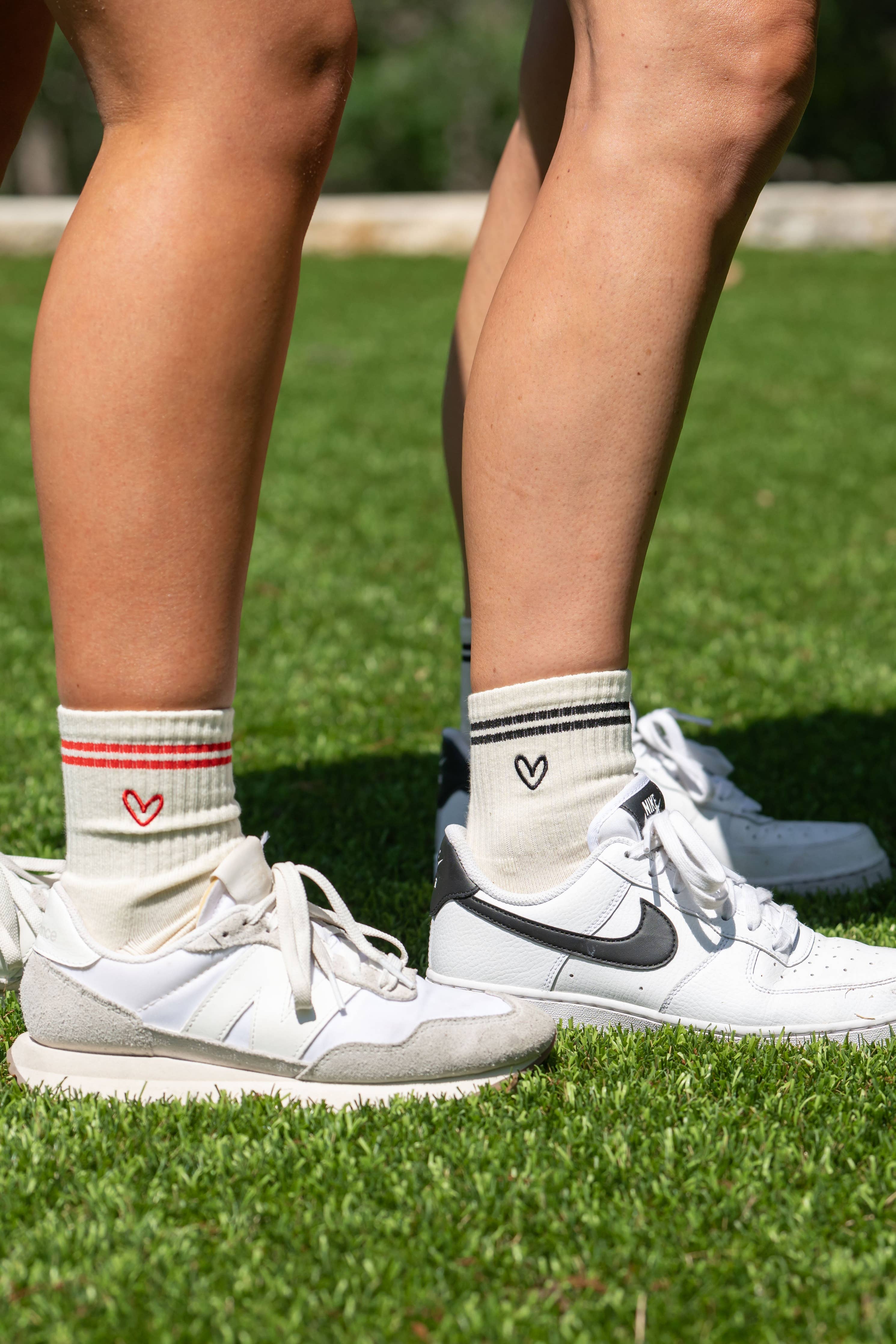 House of Shan "Shortie" Socks: Creme w/Black