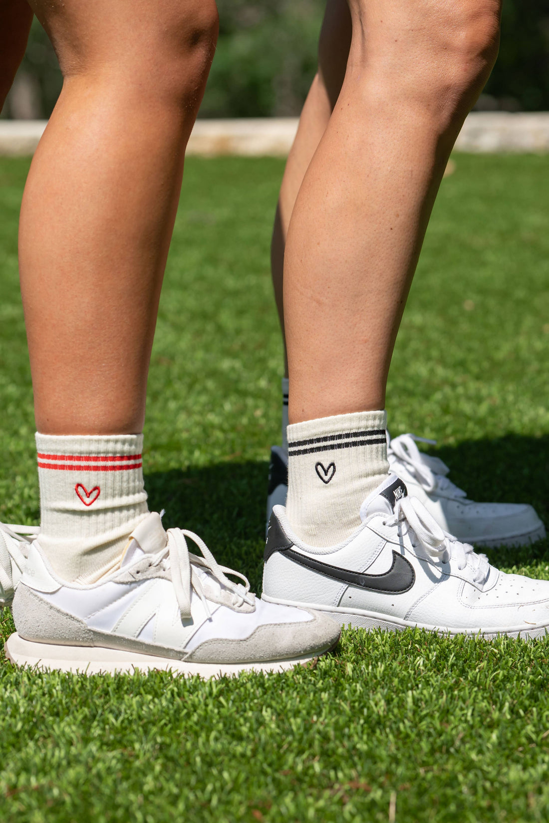 House of Shan "Shortie" Socks: Creme w/Black