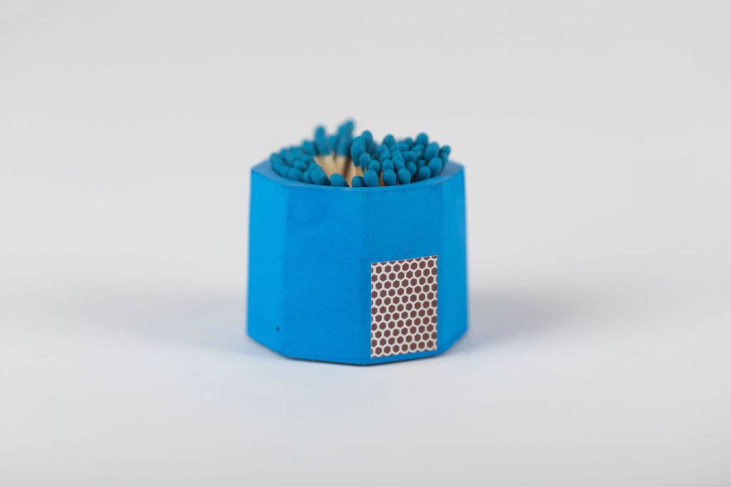 Concrete Match Holder – Modern Brights with 2-Inch Safety Matches