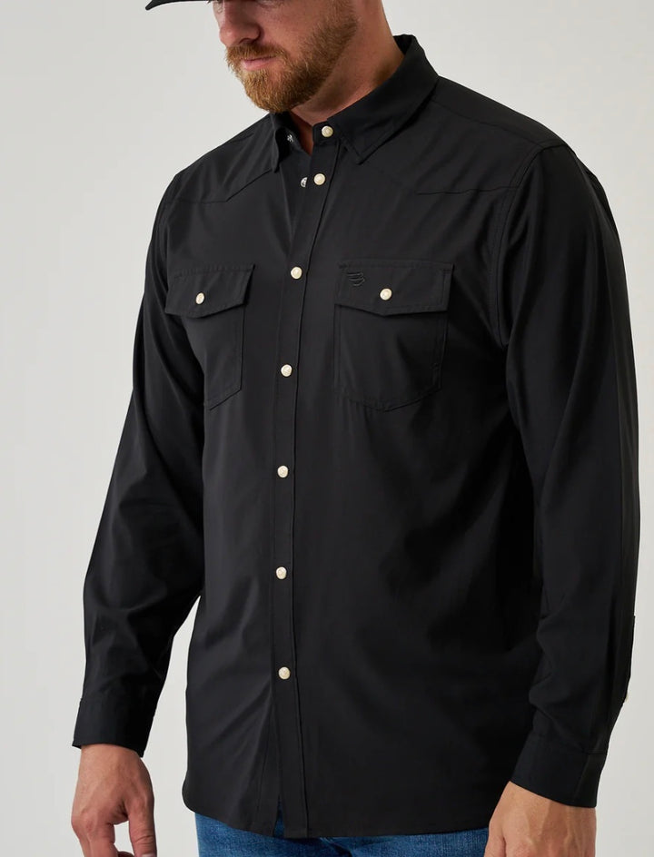 Burlebo Performance Western Shirt - Black