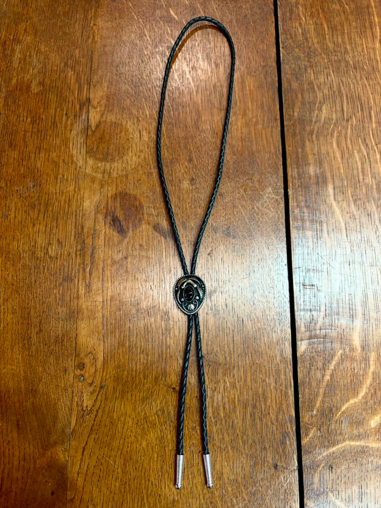 Small Black Oval Bolo