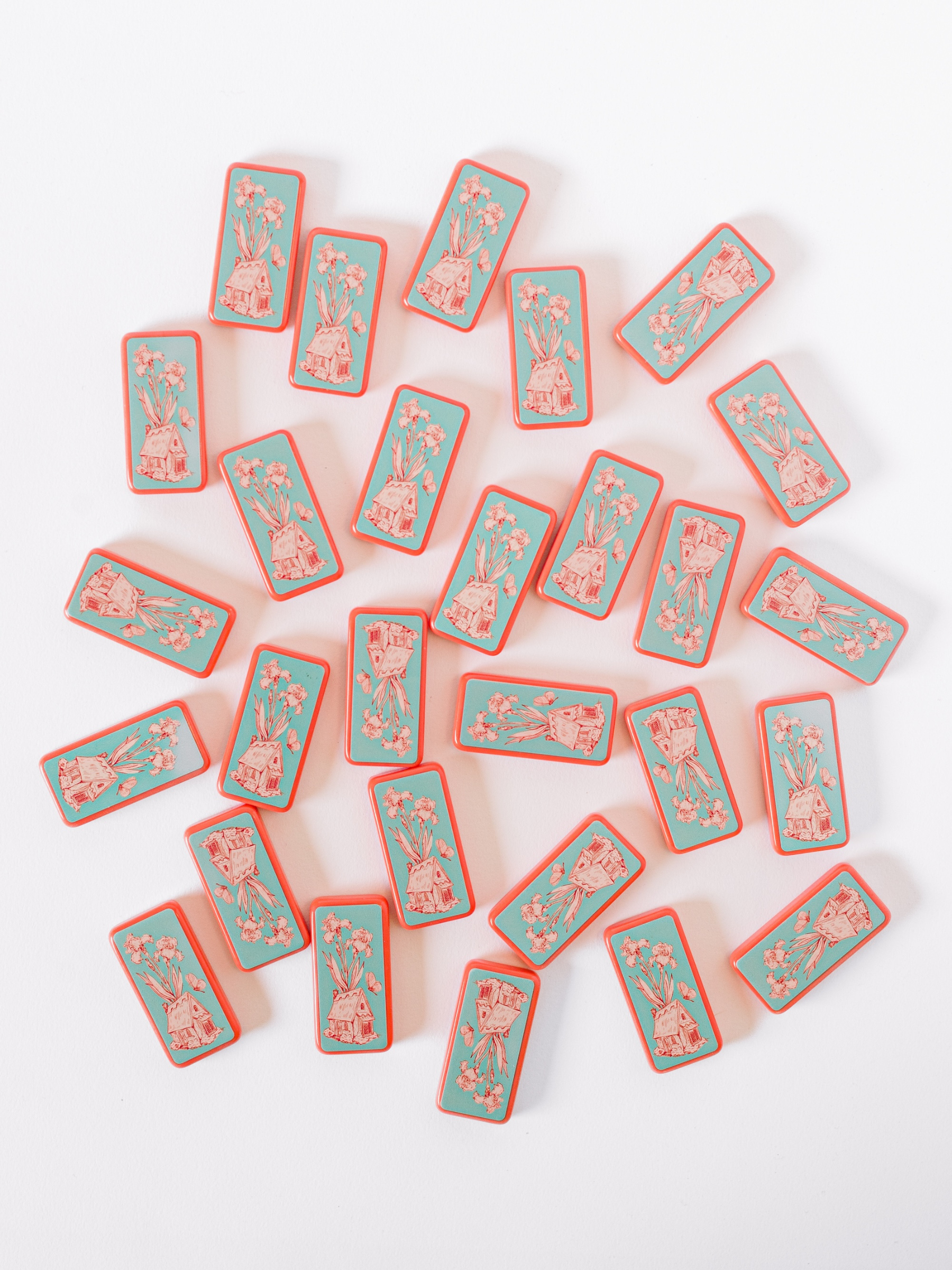Fairy House Toile Domino Set