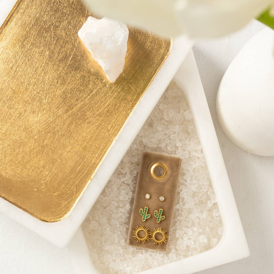 Cactus Velvet Stud Gift Set