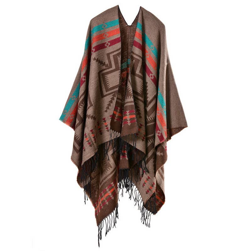 Wrap classic shawl: Brown