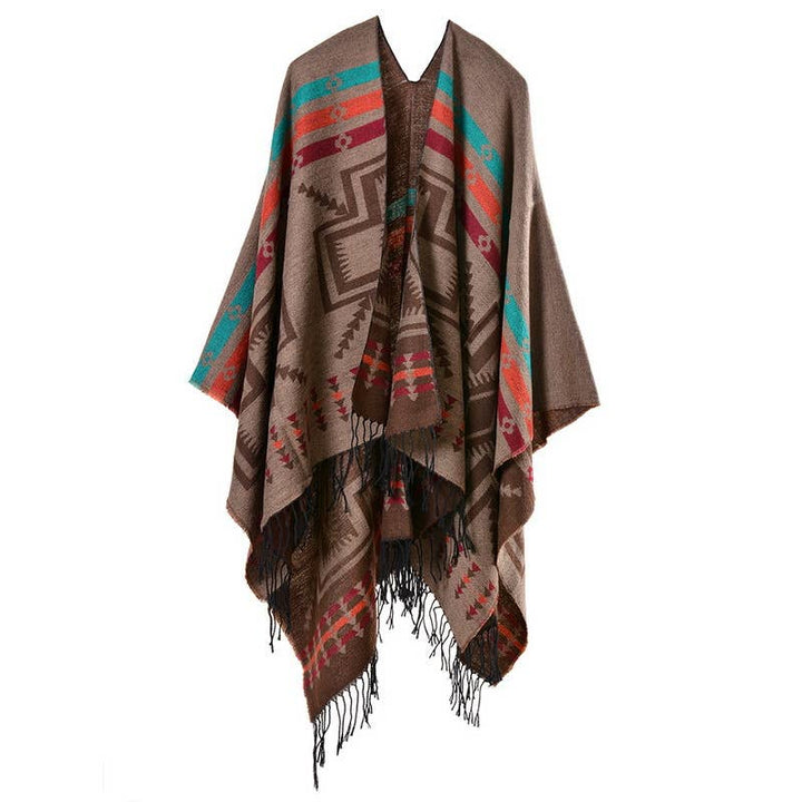 Wrap classic shawl: Brown