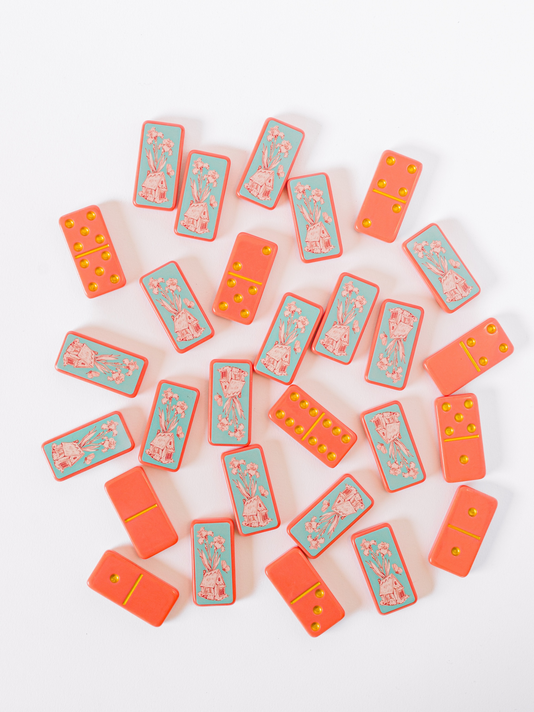 Fairy House Toile Domino Set