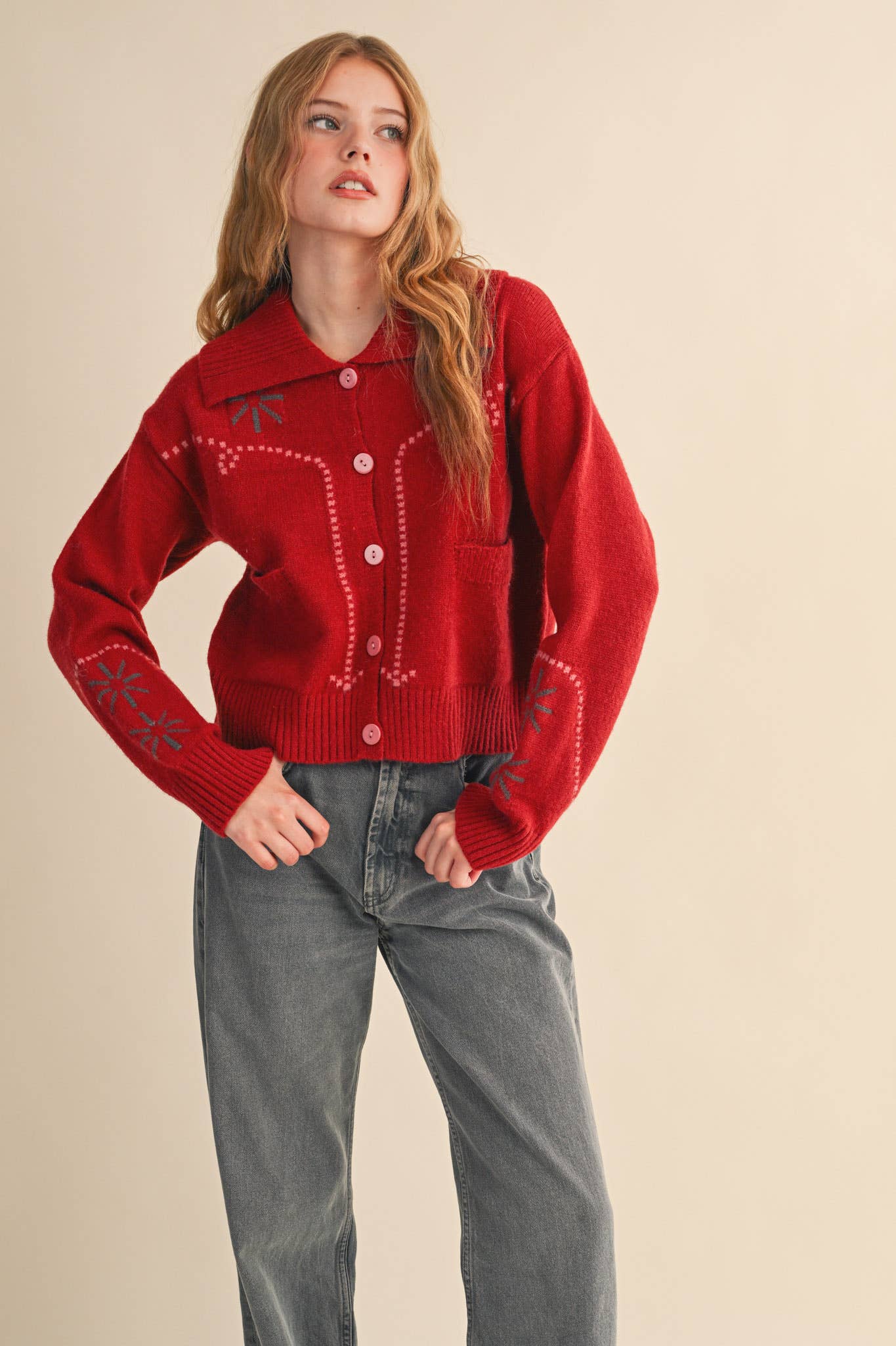 WESTERN DESIGN SWEATER CARDIGAN