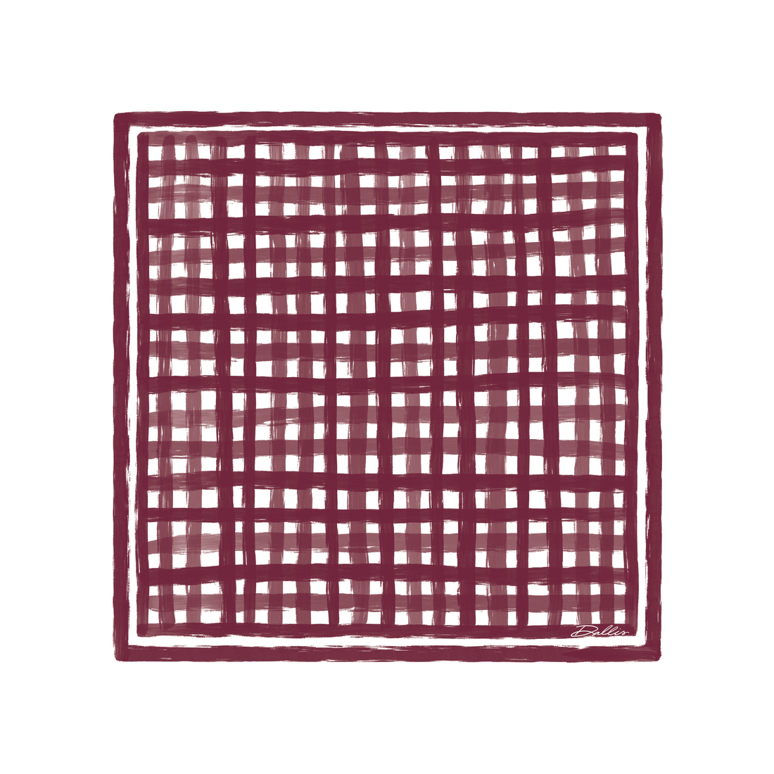 Tailgate Check Scarf in Burgundy